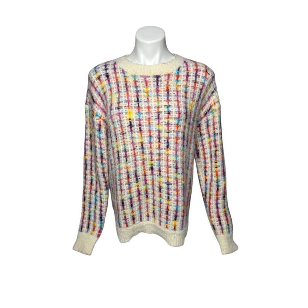 Staccato multi colored crew neck knit sweater size M